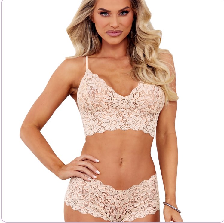 Cream Bralette Set