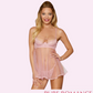 Peekaboo Lace & Mesh Babydoll Set